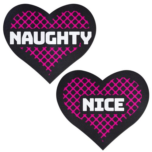 Pastease Naughty & Nice Hearts Black/Pink O/S