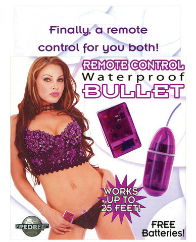 Remote Control Waterproof Bullet 3.25 Inch Purple