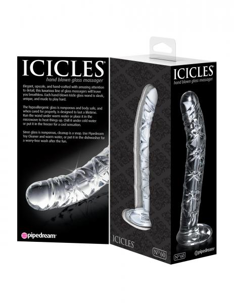 Icicles No 60 Glass G Spot Dong Clear