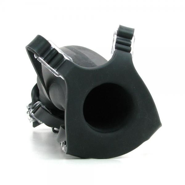 7" Silicone Hollow Strap On Black