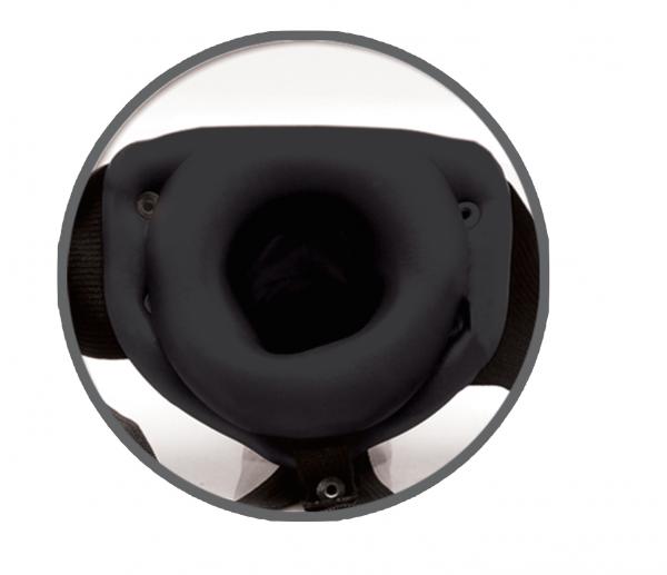 Limited Edition 6.5 Inches Hollow Strap On Black