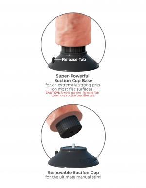 King Cock 6 Inches Vibrating Dildo Beige
