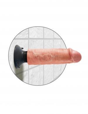 King Cock 6 Inches Vibrating Dildo Beige