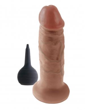 King Cock 7 Inches Squirting Cock Tan Dildo