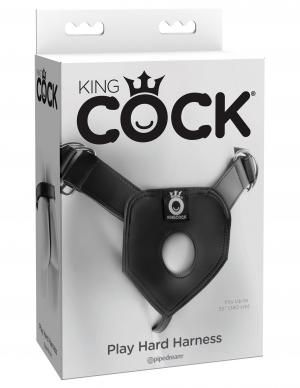 King Cock Play Hard Harness O/S Black