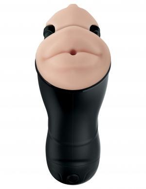 Pdx Elite Double Penetration Vibrating Stroker Beige