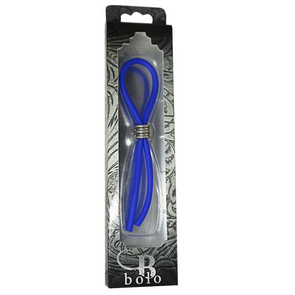 Bolo Silicone Lasso & Grooved Stainless Steel Slider Blue