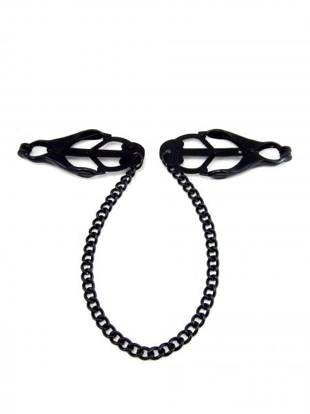 M2 M Nipple Clamps Jaws With Chain Black