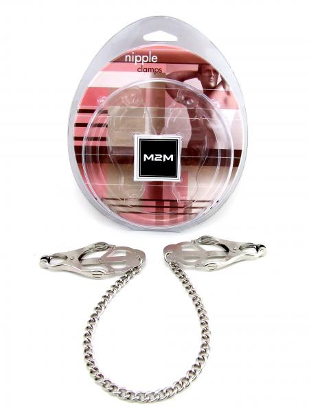M2 M Nipple Clamps Jaws With Chain Chrome