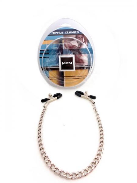 M2 M Nipple Clamps Small Plier Chrome With Chain