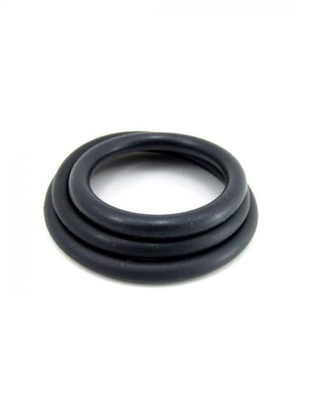 M2 M Cock Ring Nitrile 3 Piece Set Black