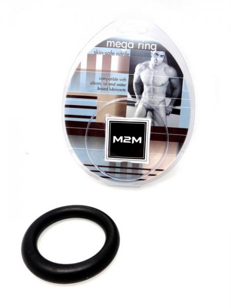 M2 M Mega Nitrile Cock Ring Large Black
