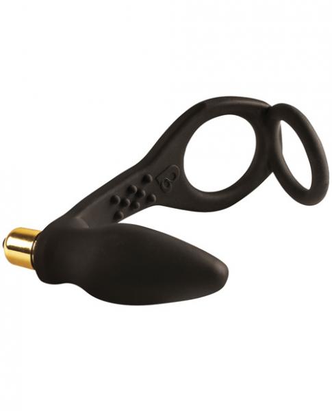 Ro Zen Black C Ring W/Vibrating Prostrate Probe