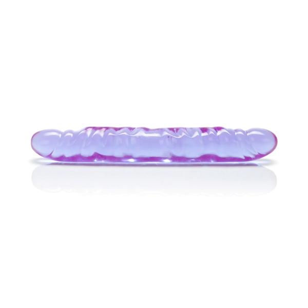 Reflective Gel Veined Double Dong 12 Inches Purple