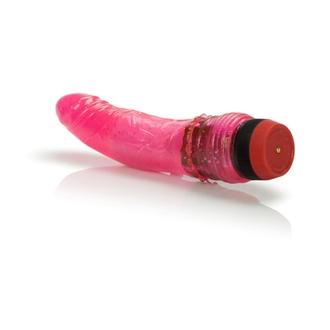 Hot Pinks Curved Penis 6.25 Inches Vibrating Dong
