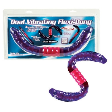 Dual Vibrating Flexi Dong Purple