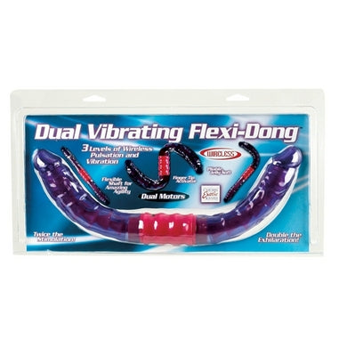 Dual Vibrating Flexi Dong Purple
