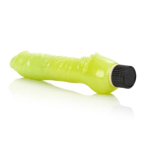 Glow In The Dark Vibrating Jelly Dildo Green