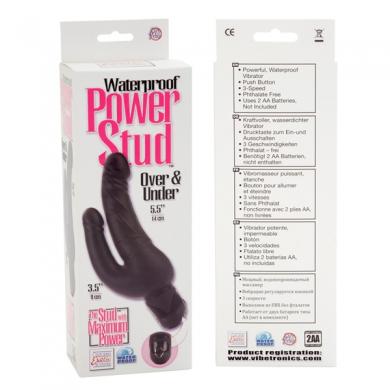 Power Stud Over & Under Vibrator Waterproof Black