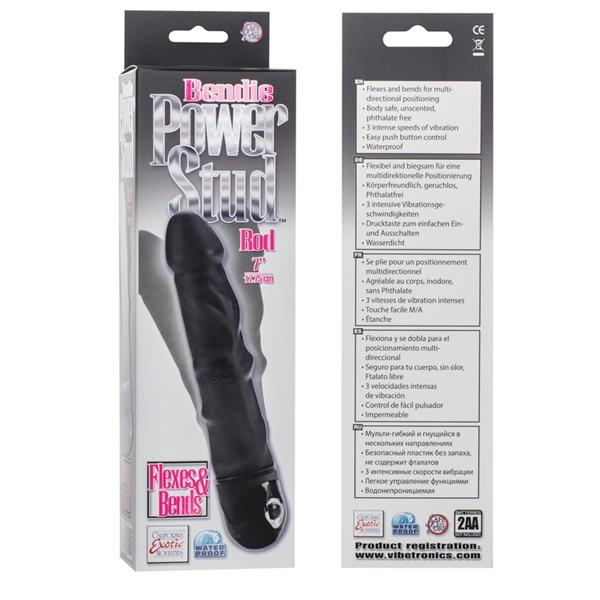 Bendie Power Stud Rod Black Vibrator