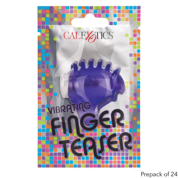 Foil Pack Vibrating Finger Teaser Purple 24pk