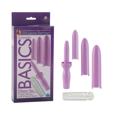 Dr. Laura Berman Intimate Basics Dilator Set Purple Dilator With 4 Sizes & Sleeve