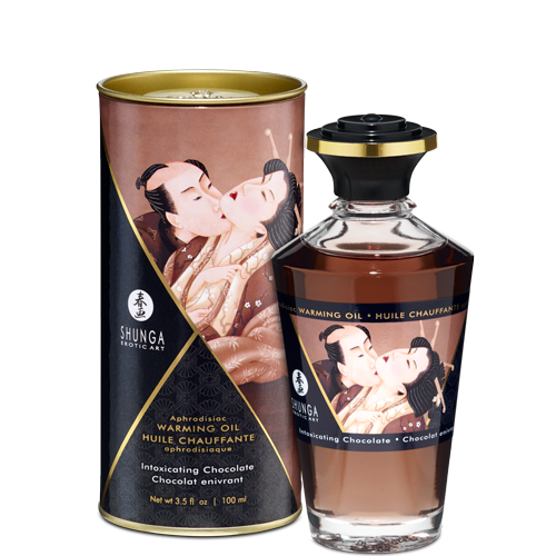 Shunga Warming Massage Oil Chocolate 3.5 Fluid Ounces
