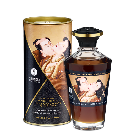 Shunga Warming Massage Oil Love Latte 3.5 Fluid Ounces