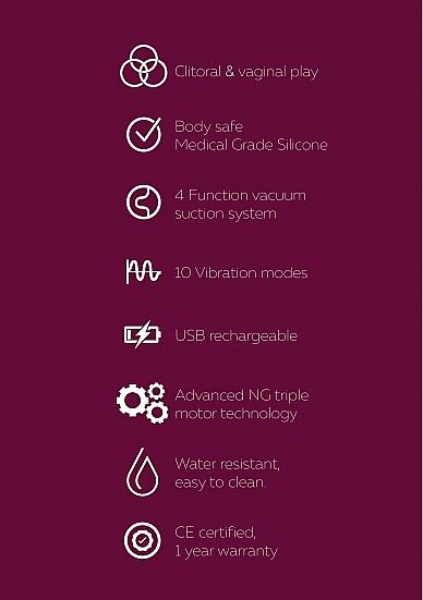 Hiky Rabbit Clitoral Suction And Vibrations Purple