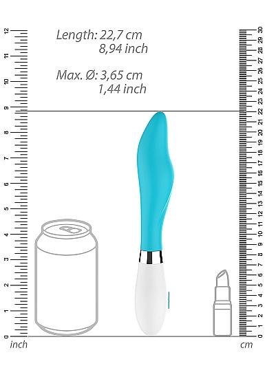 Shots Luminous Athamas Silicone 10 Speed Vibrator Turquoise