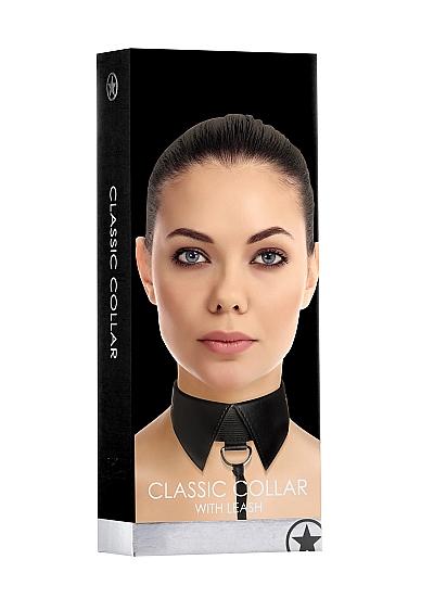 Ouch Classic Collar With Leash Black