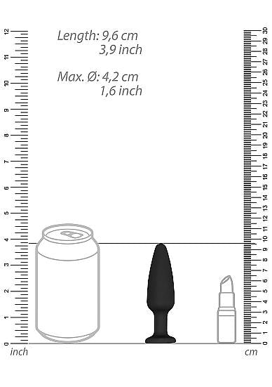 Cone Shaped Diamond Butt Plug Black