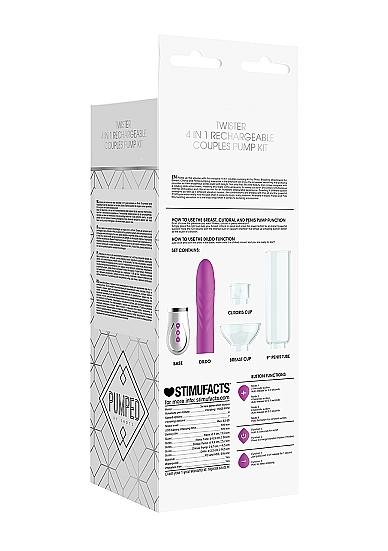 Twister 4 In 1 Rechargeable Couples Pump Kit Purple