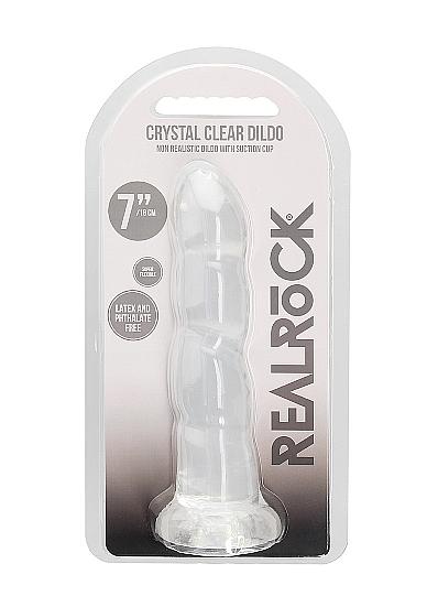 Shots Realrock Crystal Clear 7" Dildo Transparent