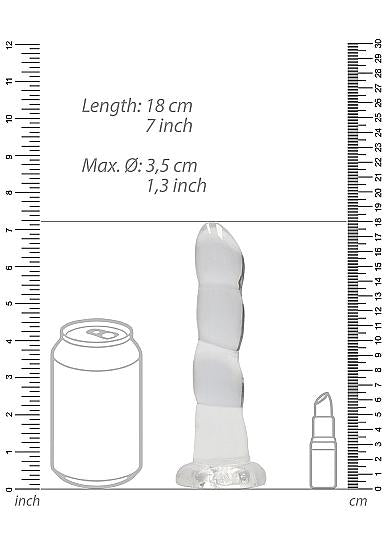 Shots Realrock Crystal Clear 7" Dildo Transparent