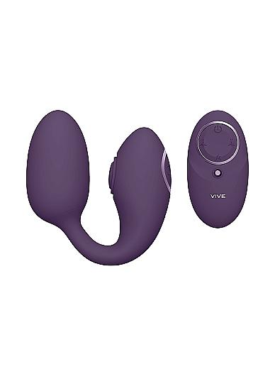 Vive Aika Rechargeable Remote Controlled Pulsing Vibrating Silicone Dual Stimulating Egg Vibrator Pu