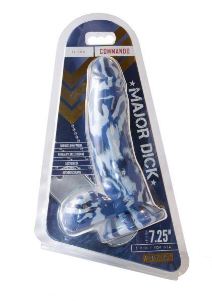 Major Dick Commando Dong Blue Camo 7.25 Inches