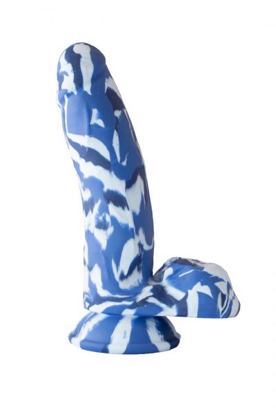 Major Dick Commando Dong Blue Camo 7.25 Inches