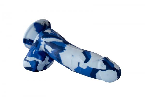 Major Dick Commando Dong Blue Camo 7.25 Inches