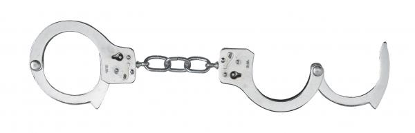 Nickel Coated Steel Handcuffs With Single Lock Silver