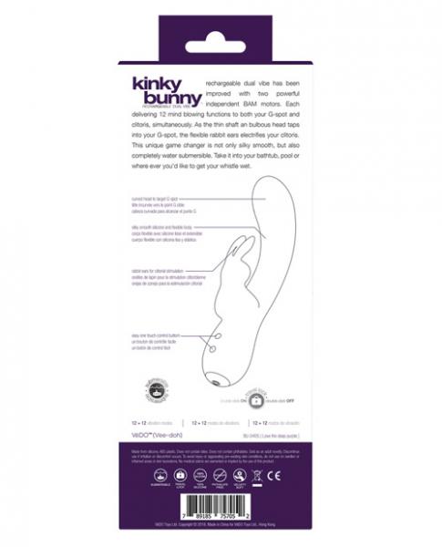 Kinky Bunny Deep Purple Rabbit Style Vibrator