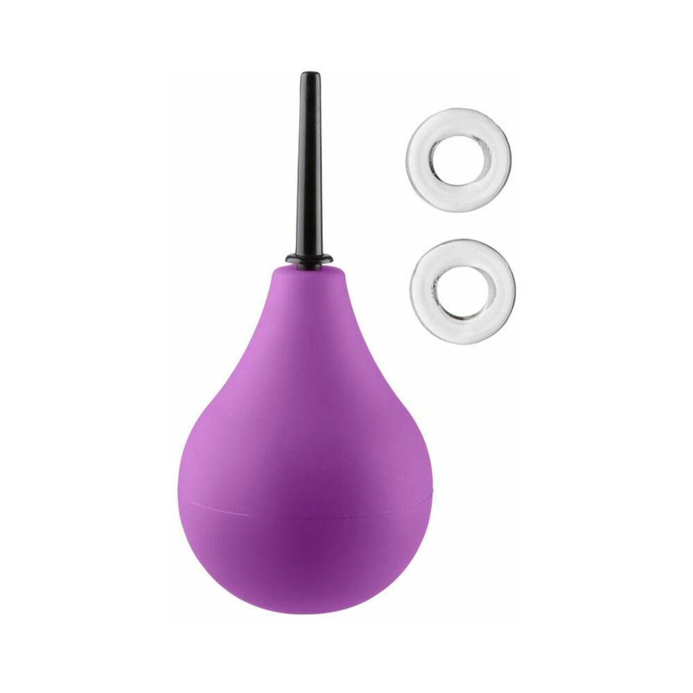 Cloud 9 Fresh + Deluxe Anal Soft Tip Enema Douche 7.6oz Ez Squeeze Bulb & 2 C Rings