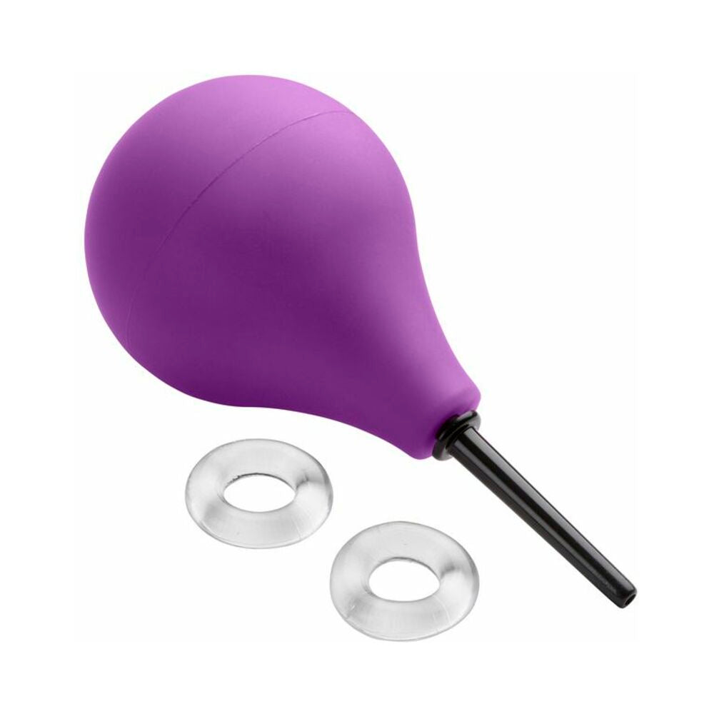 Cloud 9 Fresh + Deluxe Anal Soft Tip Enema Douche 7.6oz Ez Squeeze Bulb & 2 C Rings