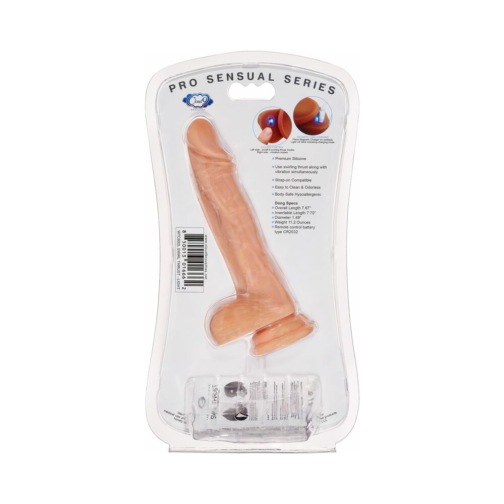 Cloud 9 Dual Density Real Touch 7 Inches Dong With Balls Brown