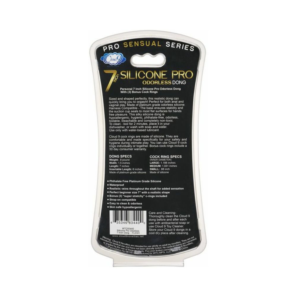 Cloud 9 Dual Density Real Touch 7 Inches Dong Without Balls Brown