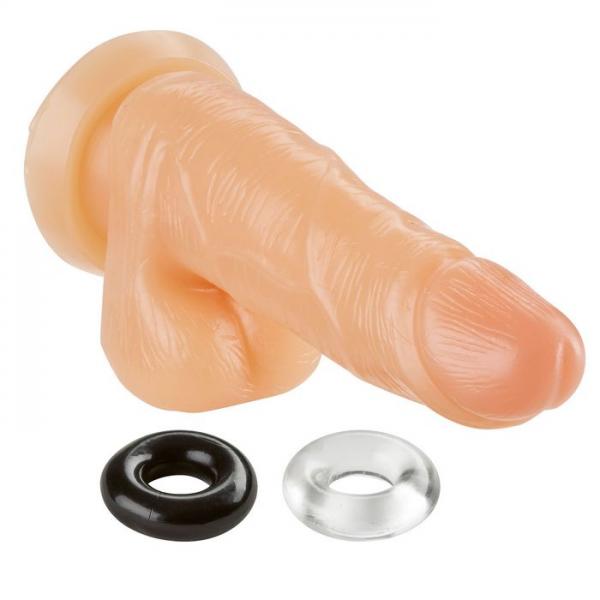 Cloud 9 5 Inches Dildo With Cock Rings Beige