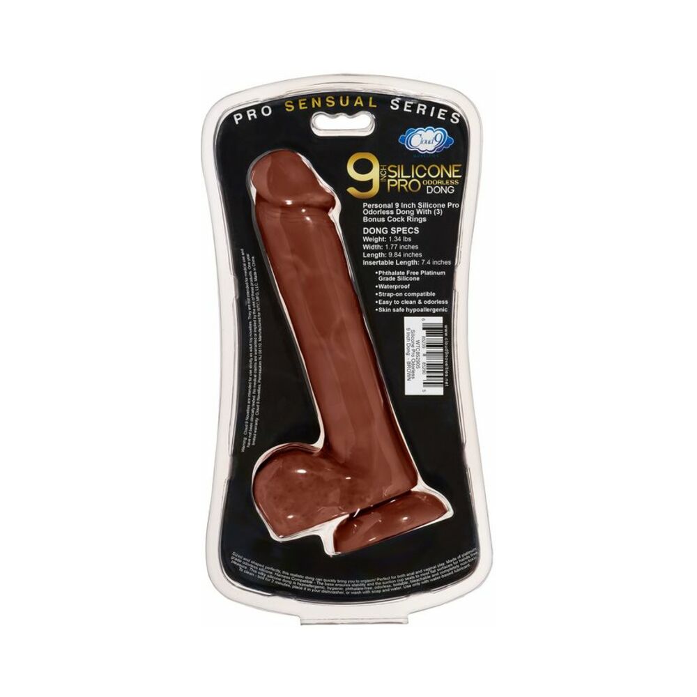 Pro Sensual Premium Silicone Dong 6 Inch With 3 C Rings Beige