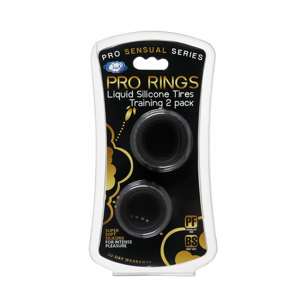 Pro Sensual Premium Silicone Dong With 3 C Rings Brown 7 Inches