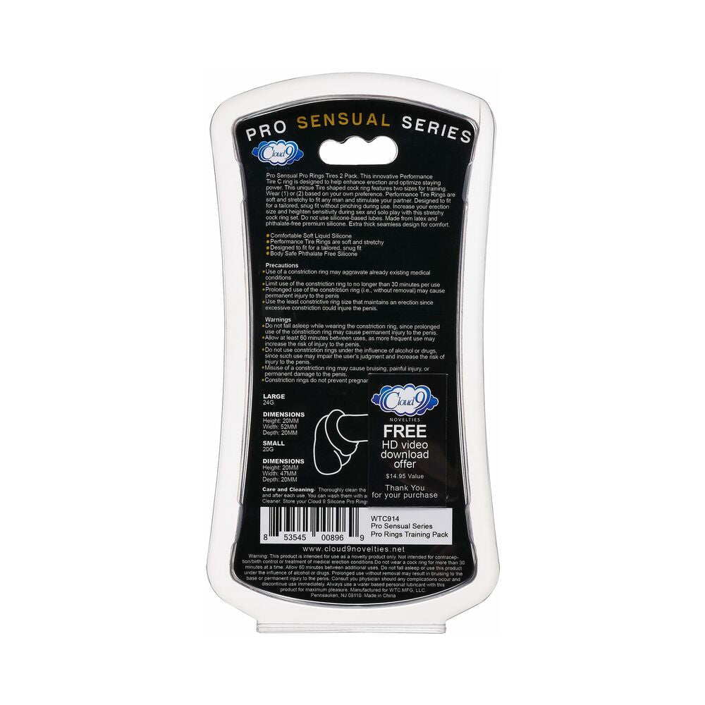 Pro Sensual Premium Silicone Dong With 3 C Rings Brown 7 Inches