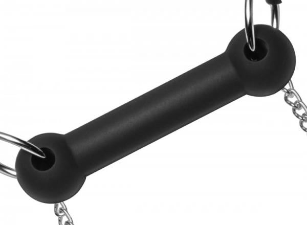 Equine Silicone Bit Gag With Nipple Clamps